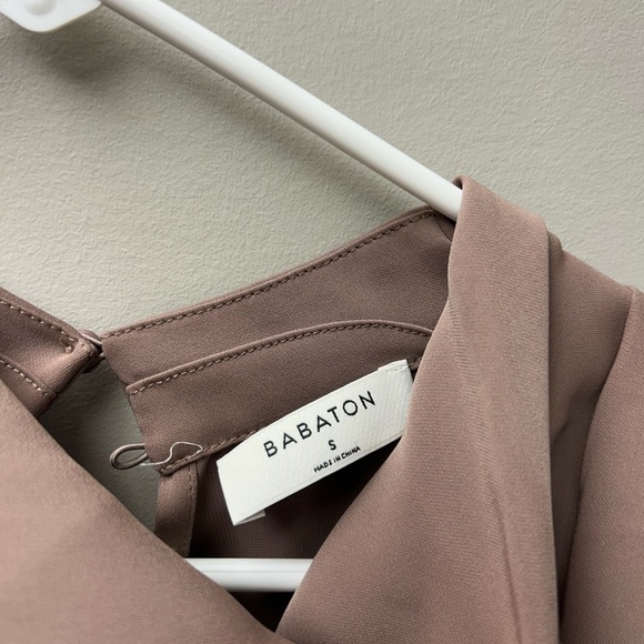 Babaton Drape Cowneck Mauve Blouse - Picture 4 of 4